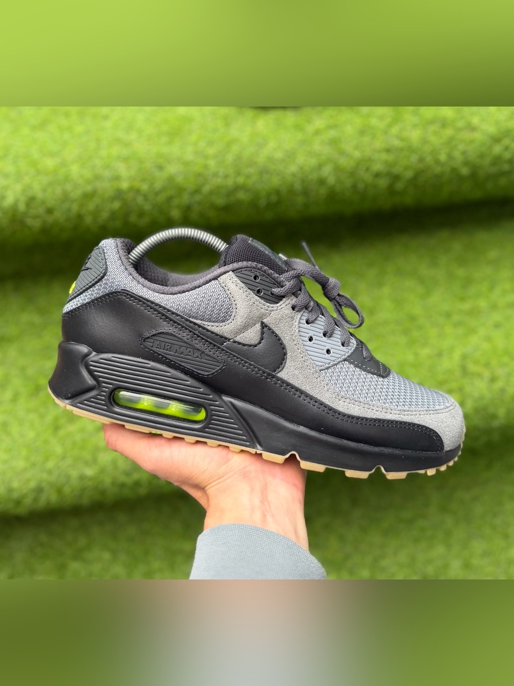 Brand New Shoes Nike Air Max 90 Smoke Grey Black Men's Authentic Sneakers 10 US